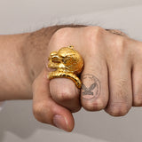 Punk Ferocious Tiger Stainless Steel Animal Ring