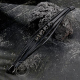 Punk Four Skulls Multi-Layer Braided Leather Bracelet