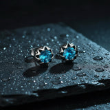 Punk Gem Crown Trendy Stainless Steel Stud Earrings | Gthic.com