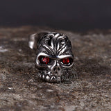 Punk Gem Eye Skull Stainless Steel Earrings