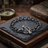 Punk Gothic Skull Bone Stainless Steel OT Buckle Bracelet