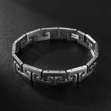Punk Great Wall Pattern Stainless Steel Bracelet
