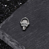Punk Headphones Skull Stainless Steel Stud Earrings