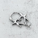 Punk Heart Stainless Steel Nose Ring