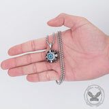 Punk Hiphop Evil Eye Stainless Steel Skull Pendant | Gthic.com