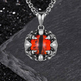 Punk Hiphop Evil Eye Stainless Steel Skull Pendant | Gthic.com