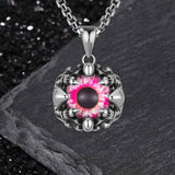 Punk Hiphop Evil Eye Stainless Steel Skull Pendant