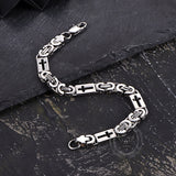 Punk Hollow Cross Byzantine Stainless Steel Bracelet