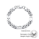 Punk Hollow Cross Byzantine Stainless Steel Bracelet | Gthic.com