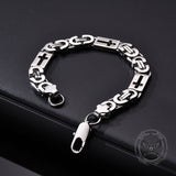 Punk Hollow Cross Byzantine Stainless Steel Bracelet | Gthic.com