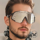 Punk Iron Ring Personality Rivet PC Sunglasses 02 | Gthic.com