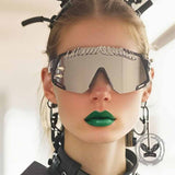 Punk Iron Ring Personality Rivet PC Sunglasses 03 | Gthic.com