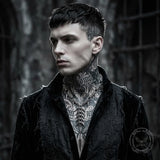 Punk Irregular Studded Long Tassel Stainless Steel Necklace | Gthic.com