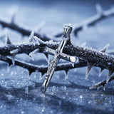 Punk Jesus Suffering Stainless Steel Cross Pendant