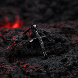 Punk Jesus Suffering Stainless Steel Cross Pendant