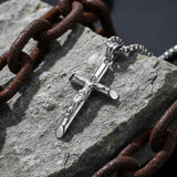 Punk Jesus Suffering Stainless Steel Cross Pendant | Gthic.com