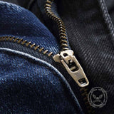 Pantaloni punk da uomo in cotone con stampa teschio patch