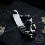 Punk Lion Carved Floral Stainless Steel Bracelet