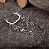 Punk Long Tassel Chain Stainless Steel Earrings | Gthic.com