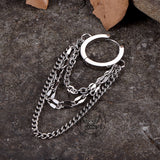Punk Long Tassel Chain Stainless Steel Earrings