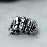 Punk Love Letter Domineering Fist Stainless Steel Ring