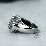 Punk Love Letter Domineering Fist Stainless Steel Ring