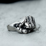 Punk Love Letter Domineering Fist Stainless Steel Ring
