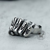 Punk Love Letter Domineering Fist Stainless Steel Ring