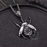 Punk Mechanical Gear Beetle Stainless Steel Pendant