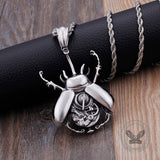 Punk Mechanical Gear Beetle Stainless Steel Pendant | Gthic.com