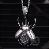 Punk Mechanical Gear Beetle Stainless Steel Pendant | Gthic.com