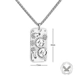 Punk Mechanical Rotating Gears Stainless Steel Pendant