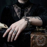 Punk Multi-Spike Studded Alloy Biker Bracelet | Gthic.com