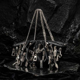 Punk Multi-Zipper Head PU Leather Edgy Handbag | Gthic.com