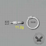 Punk Ouroboros Snake Sterling Silver Ring