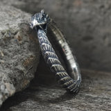 Punk Ouroboros Snake Sterling Silver Ring