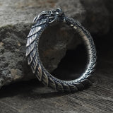 Punk Ouroboros Snake Sterling Silver Ring