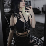 Punk Pentagram Metal Chain Harness Belt | Gthic.com