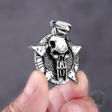 Punk Pentagram Skull Stainless Steel Pendant | Gthic.com