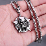 Punk Pentagram Skull Stainless Steel Pendant | Gthic.com