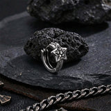 Punk Pentagram Stainless Stee Hoop Earrings