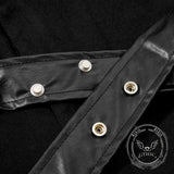 Punk Pleated PU Leather Patchwork Flared Pants