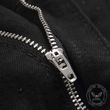 Punk Rhinestone Studded Flare Cotton Denim Jeans