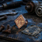 Punk Rhombus 1%ER Skull Stainless Steel Ring | Gthic.com