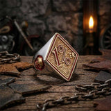 Punk Rhombus 1%ER Skull Stainless Steel Ring | Gthic.com