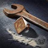 Punk Rhombus 1%ER Skull Stainless Steel Ring | Gthic.com