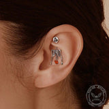 Punk Rickets Skull Stainless Steel Piercing Earrings | Gthic.com