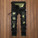 Punk Ripped Distressed Straight-Leg Vintage Jeans | Gthic.com