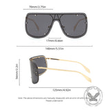 Punk Rivet Large Frame Metal Rimless PC Sunglasses | Gthic.com