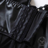 Punk Rivet Studded Slim Y2K PU Leather Camisole